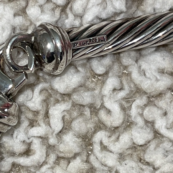 David Yurman cable necklace with citrine and peridot enhancer - Picture 5 of 7